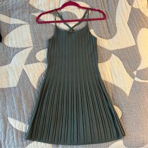 A&F Teal Pleated Sweater Dress NWT